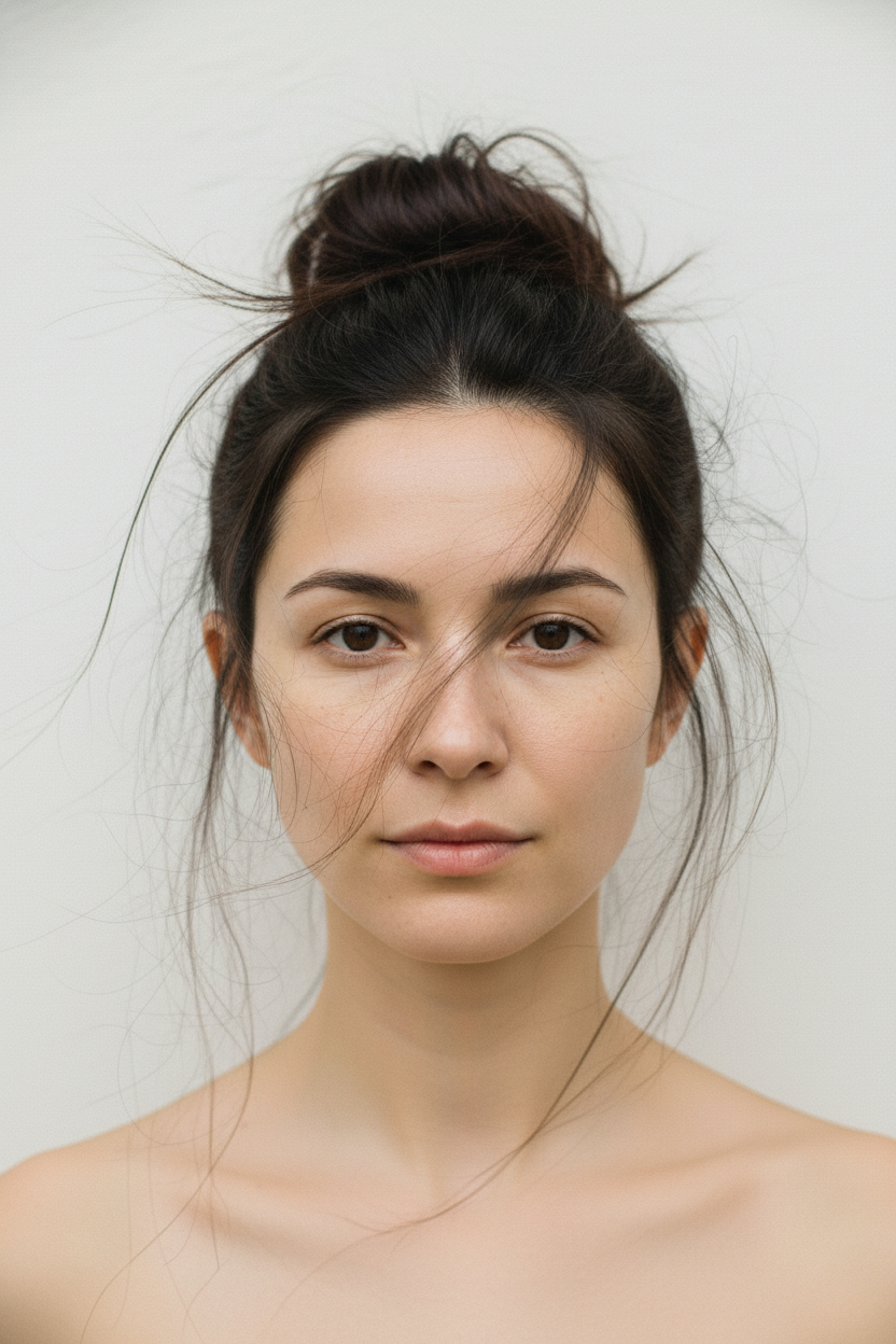 Messy Bun - Bridesmaid Hairstyles (Try On Braids, Waves, Half-Up & Buns)