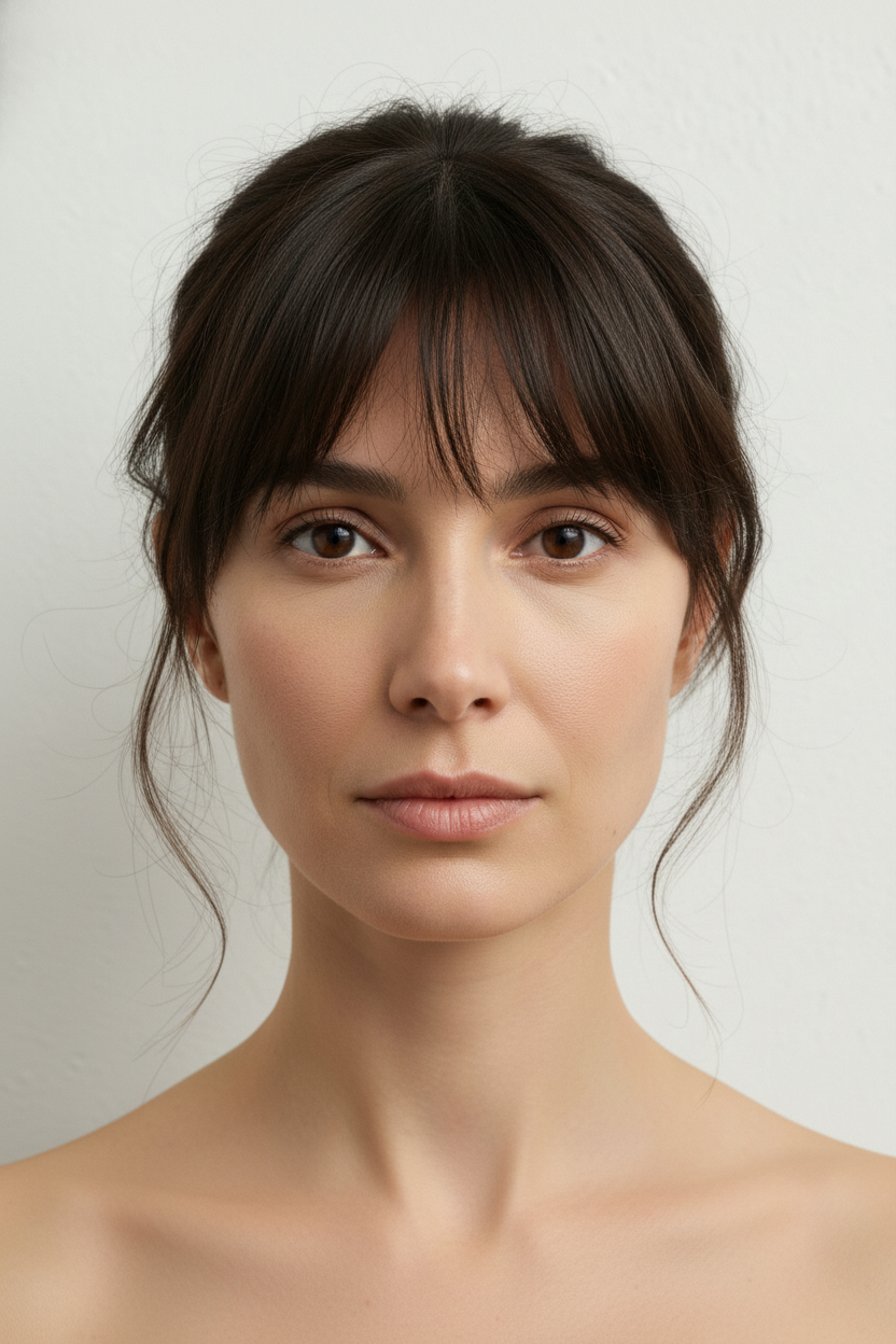 Fringe - Diamond Face Hairstyles (Styles That Highlight Cheekbones)