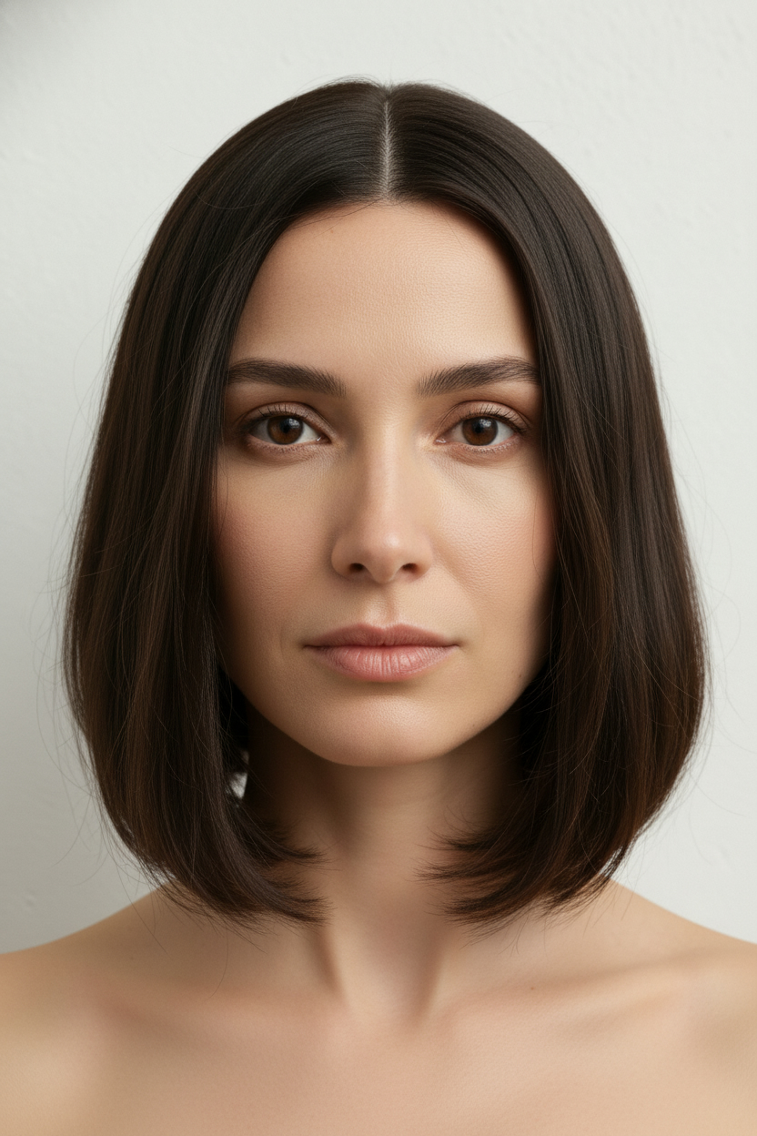 Lob Cut (Long Bob) - Diamond Face Hairstyles (Styles That Highlight Cheekbones)