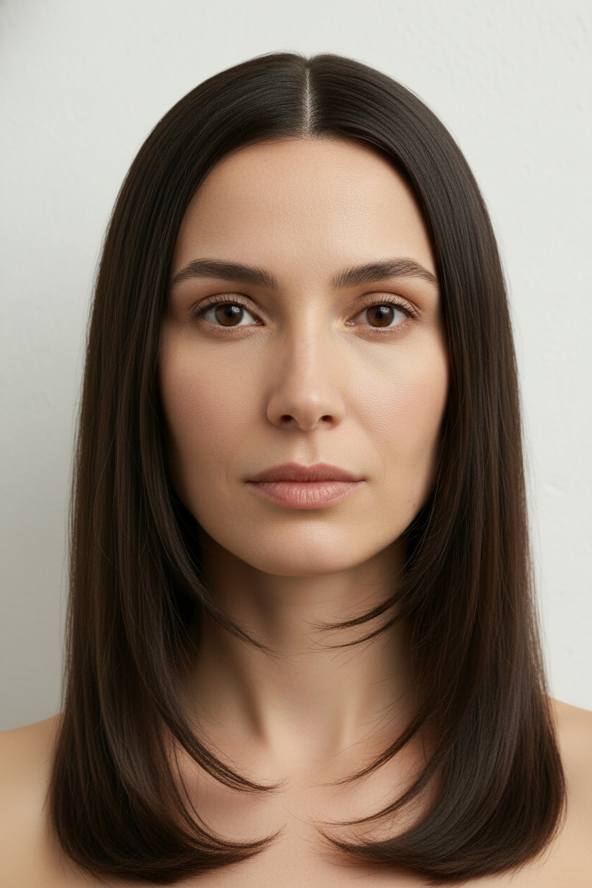 Long Layered Hair - Diamond Face Hairstyles (Styles That Highlight Cheekbones)