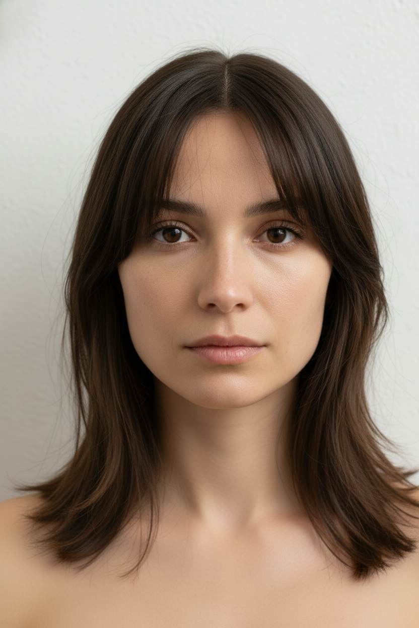 Curtain Bangs - Heart Face Hairstyles (Balance a Wider Forehead and Narrower Chin)