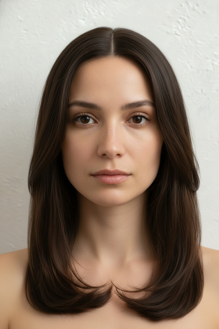 Long Layered Hair - Heart Face Hairstyles (Balance a Wider Forehead and Narrower Chin)