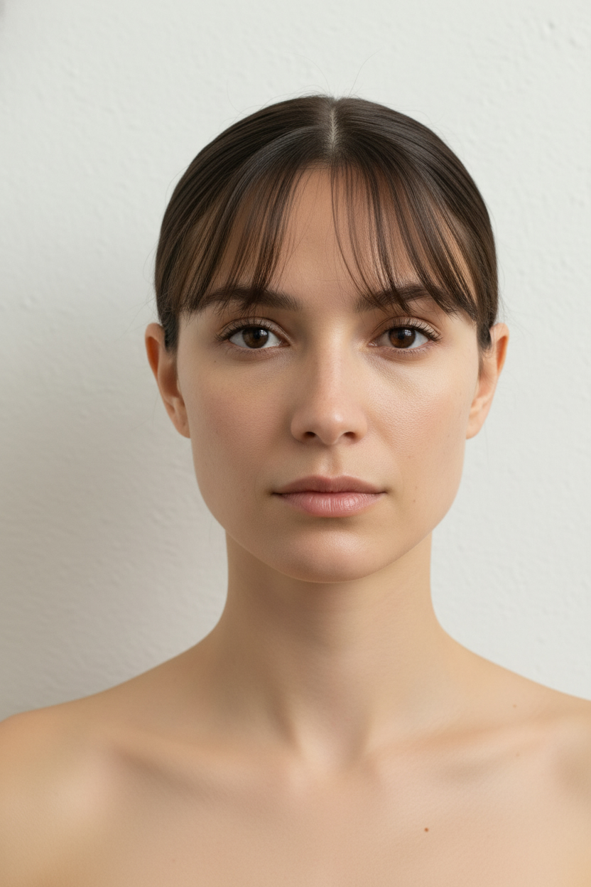 See-through Bangs - Heart Face Hairstyles (Balance a Wider Forehead and Narrower Chin)