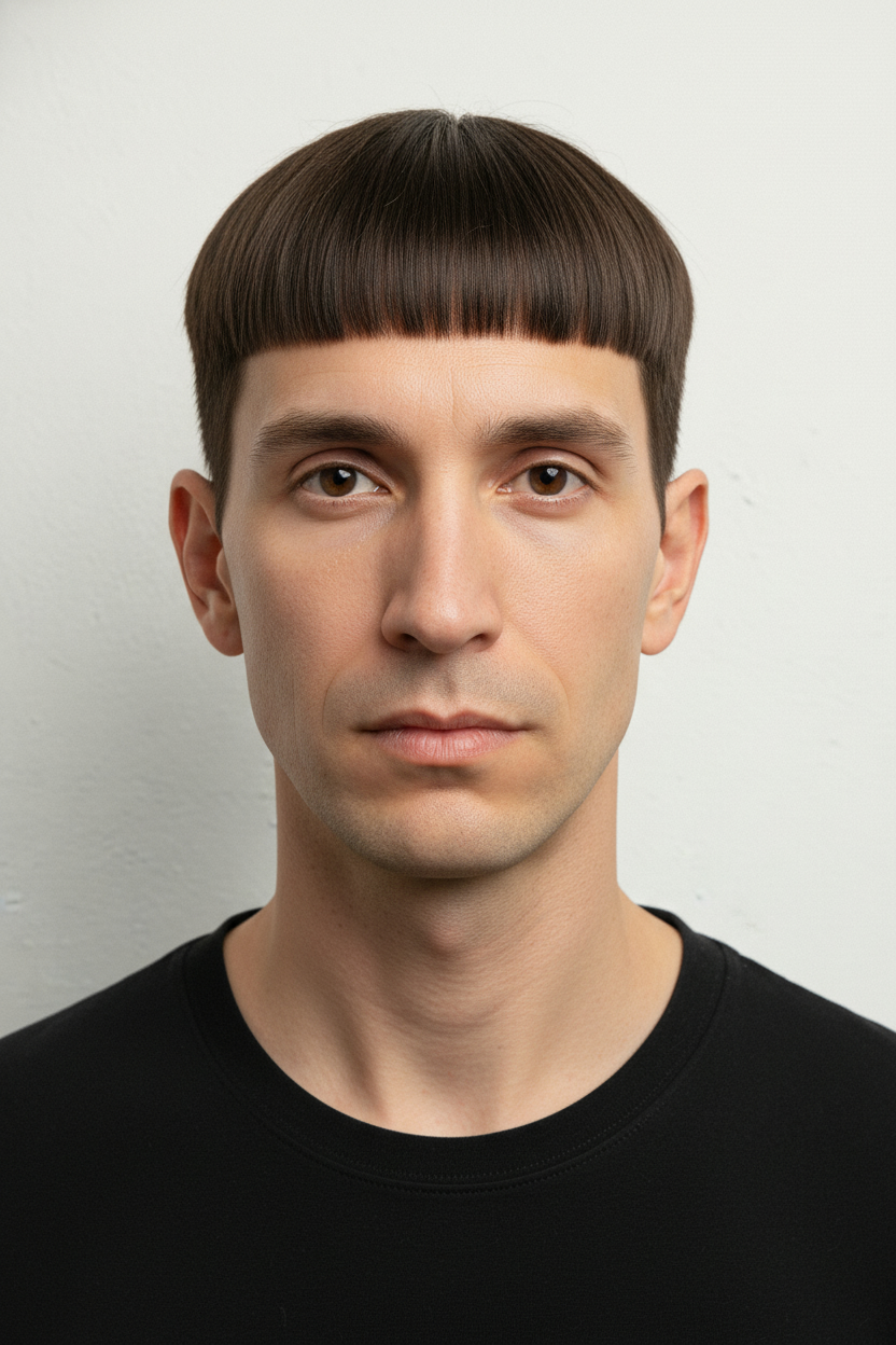 Edgar Cut - Hairstyles for Oblong Face Shape (Men) (Cuts to Try On)