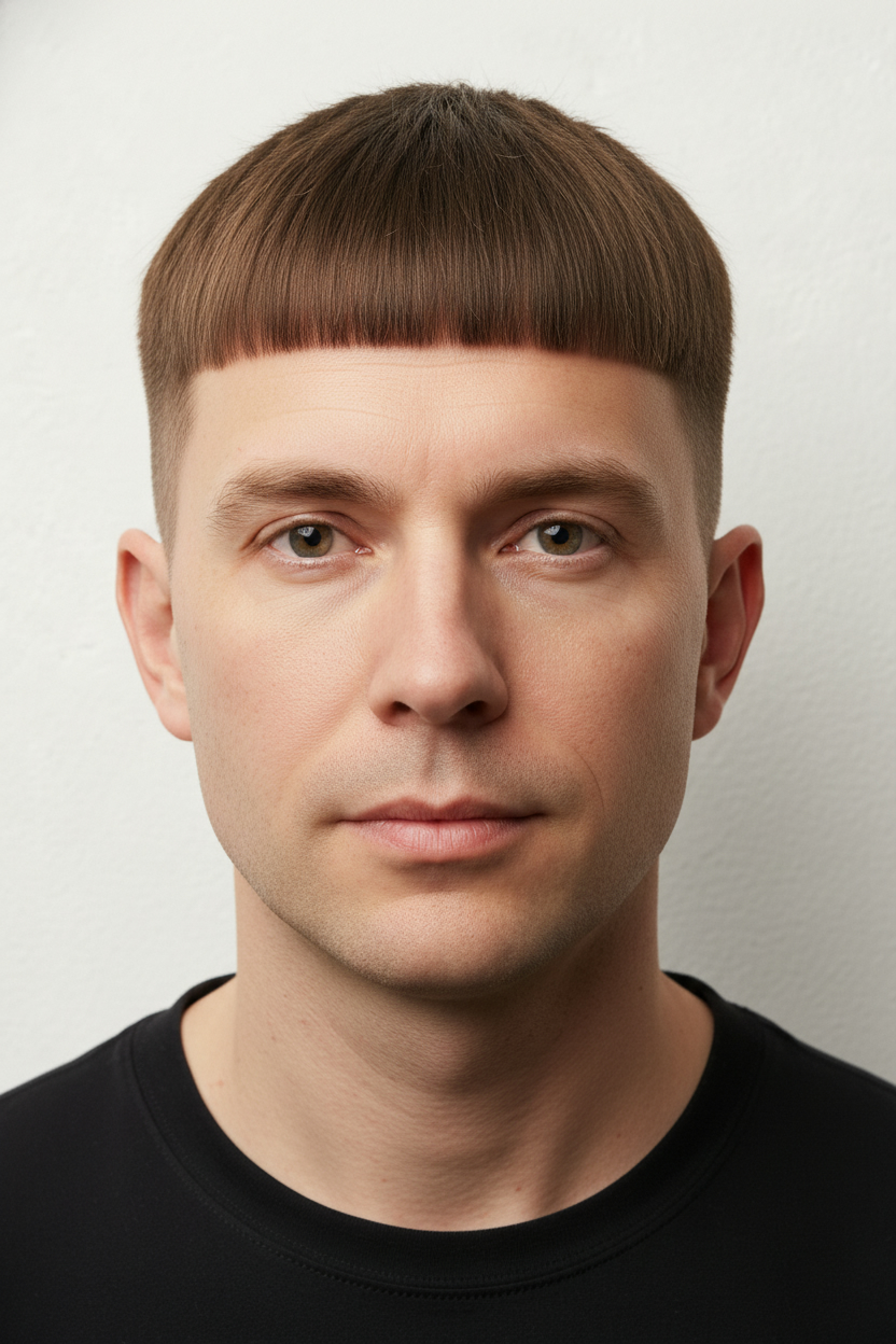 Edgar Cut - Hairstyles for Men with an Oval Face Shape (Try On Top Picks)