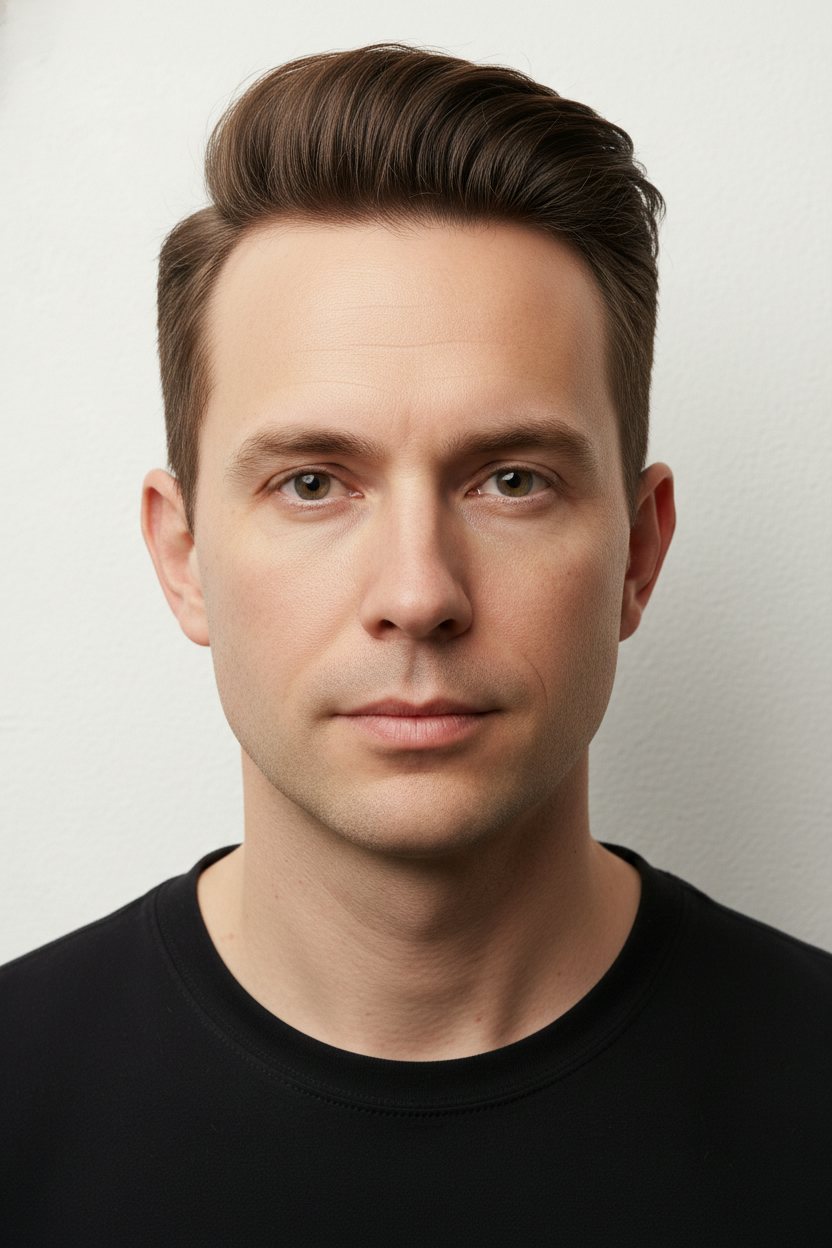 Pompadour - Hairstyles for Men with an Oval Face Shape (Try On Top Picks)