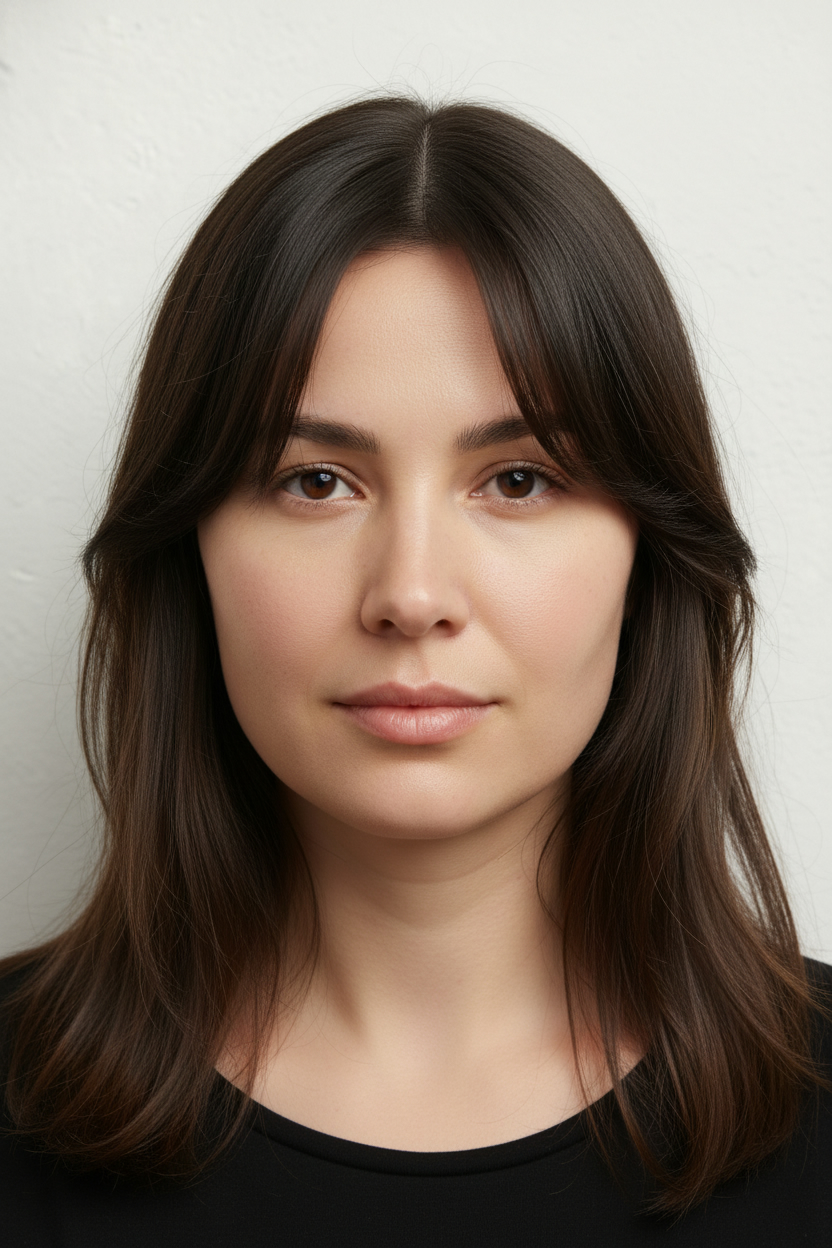 Curtain Bangs - Best Hairstyles for Round Faces (Most Flattering Cuts to Try On)