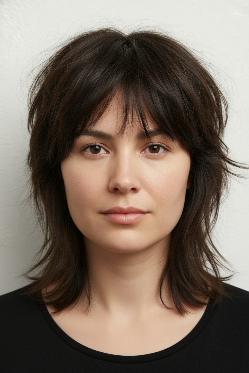 Shag Cut - Best Hairstyles for Round Faces (Most Flattering Cuts to Try On)