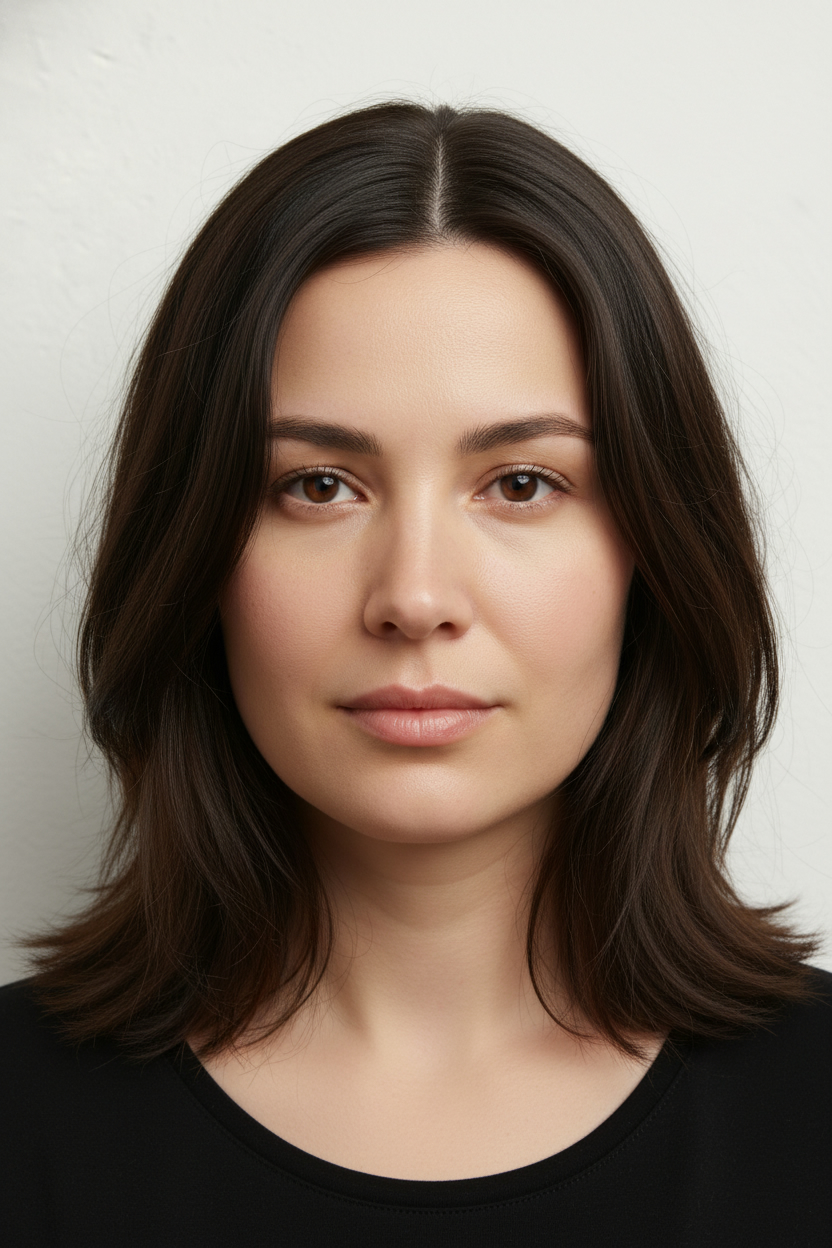 Shoulder-length Layers - Best Hairstyles for Round Faces (Most Flattering Cuts to Try On)