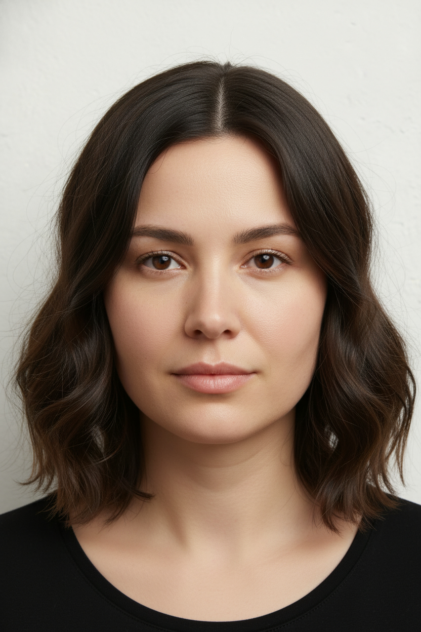 Shoulder-length Waves - Best Hairstyles for Round Faces (Most Flattering Cuts to Try On)