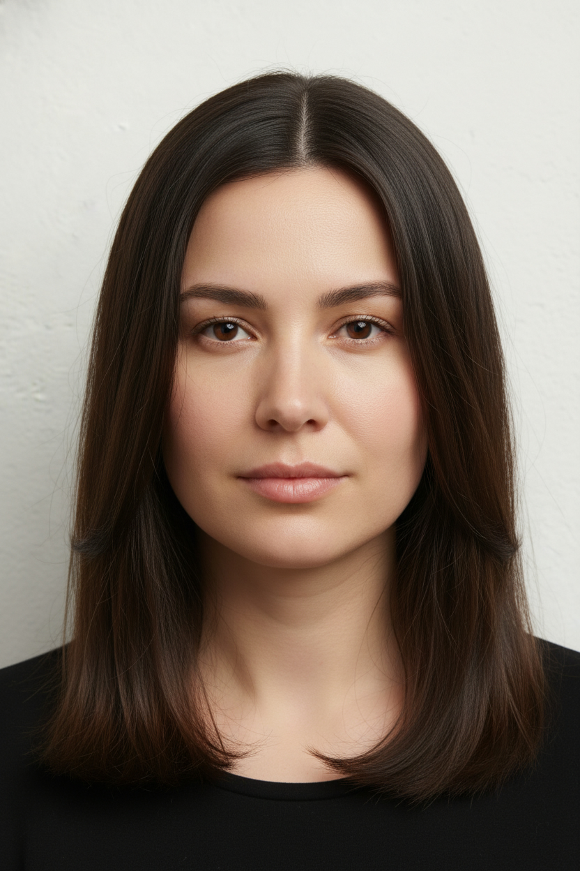 Long U-cut - Best Hairstyles for Round Faces (Most Flattering Cuts to Try On)