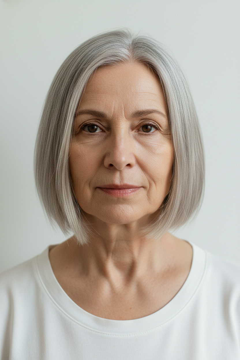 Blunt Bob - Short Hairstyles for Women Over 60 (Bobs, Pixies & Easy Cuts to Try On)