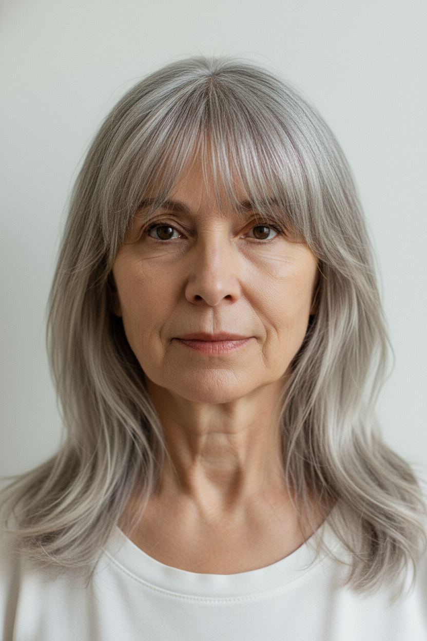 Curtain Bangs - Short Hairstyles for Women Over 60 (Bobs, Pixies & Easy Cuts to Try On)