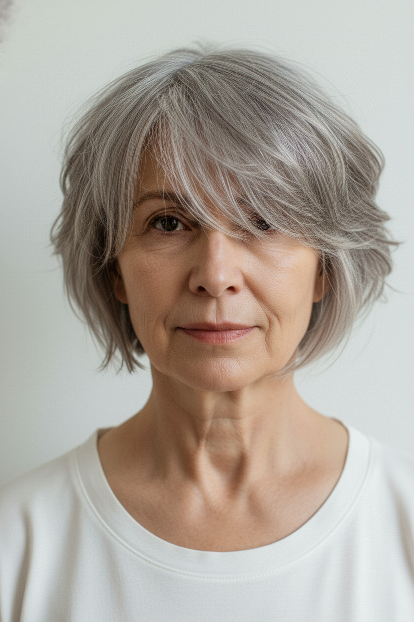 Textured Bob - Short Hairstyles for Women Over 60 (Bobs, Pixies & Easy Cuts to Try On)