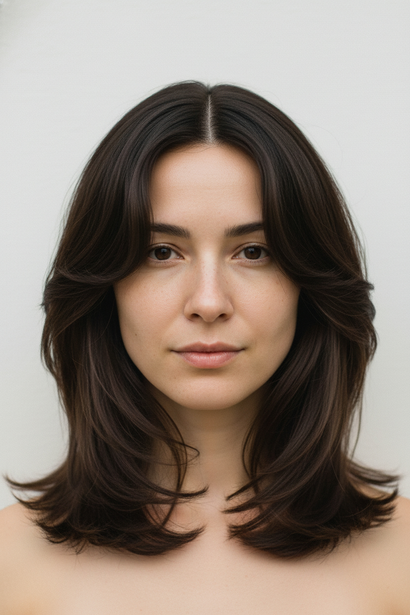 Blowout Layers - Shoulder Length Hairstyles (Try On Lobs, Layers & Waves)