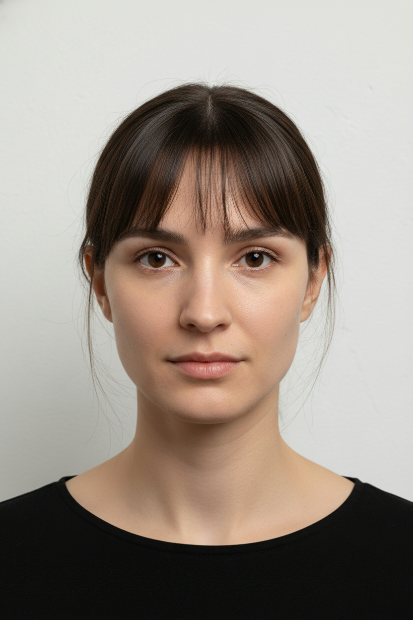 See-through Bangs - Square Face Hairstyles (Cuts That Balance Strong Angles)