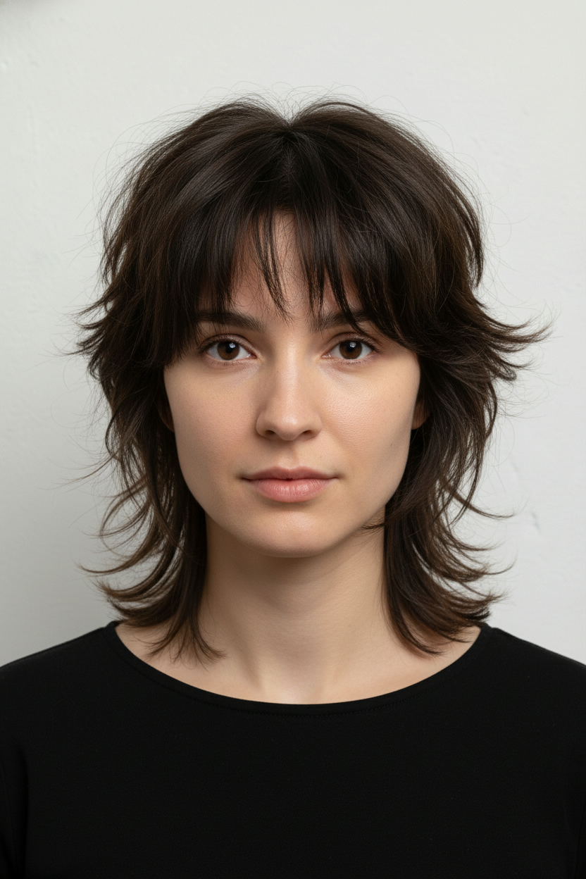 Wolf Cut - Square Face Hairstyles (Cuts That Balance Strong Angles)