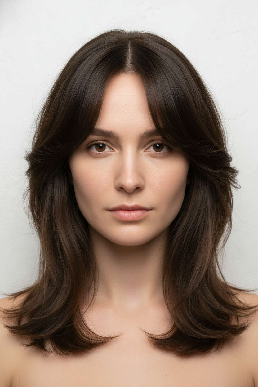 Butterfly Haircut - Hairstyles for Tall Foreheads (Bangs, Fringe & Balancing Cuts)