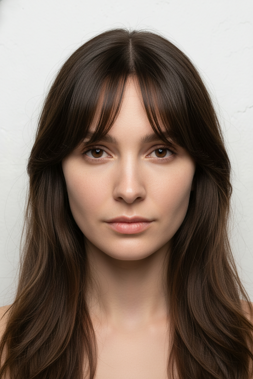 Curtain Bangs - Hairstyles for Tall Foreheads (Bangs, Fringe & Balancing Cuts)