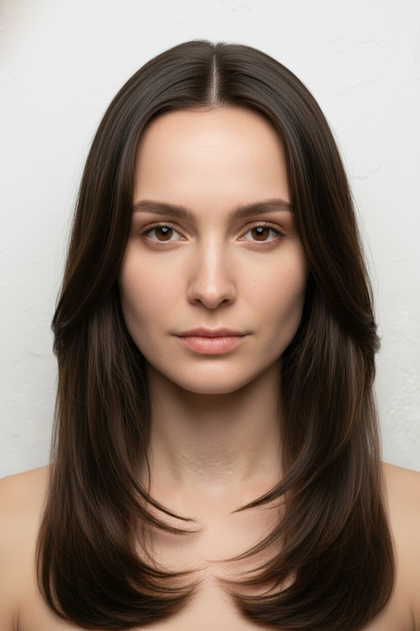 Long Layered Hair - Hairstyles for Tall Foreheads (Bangs, Fringe & Balancing Cuts)