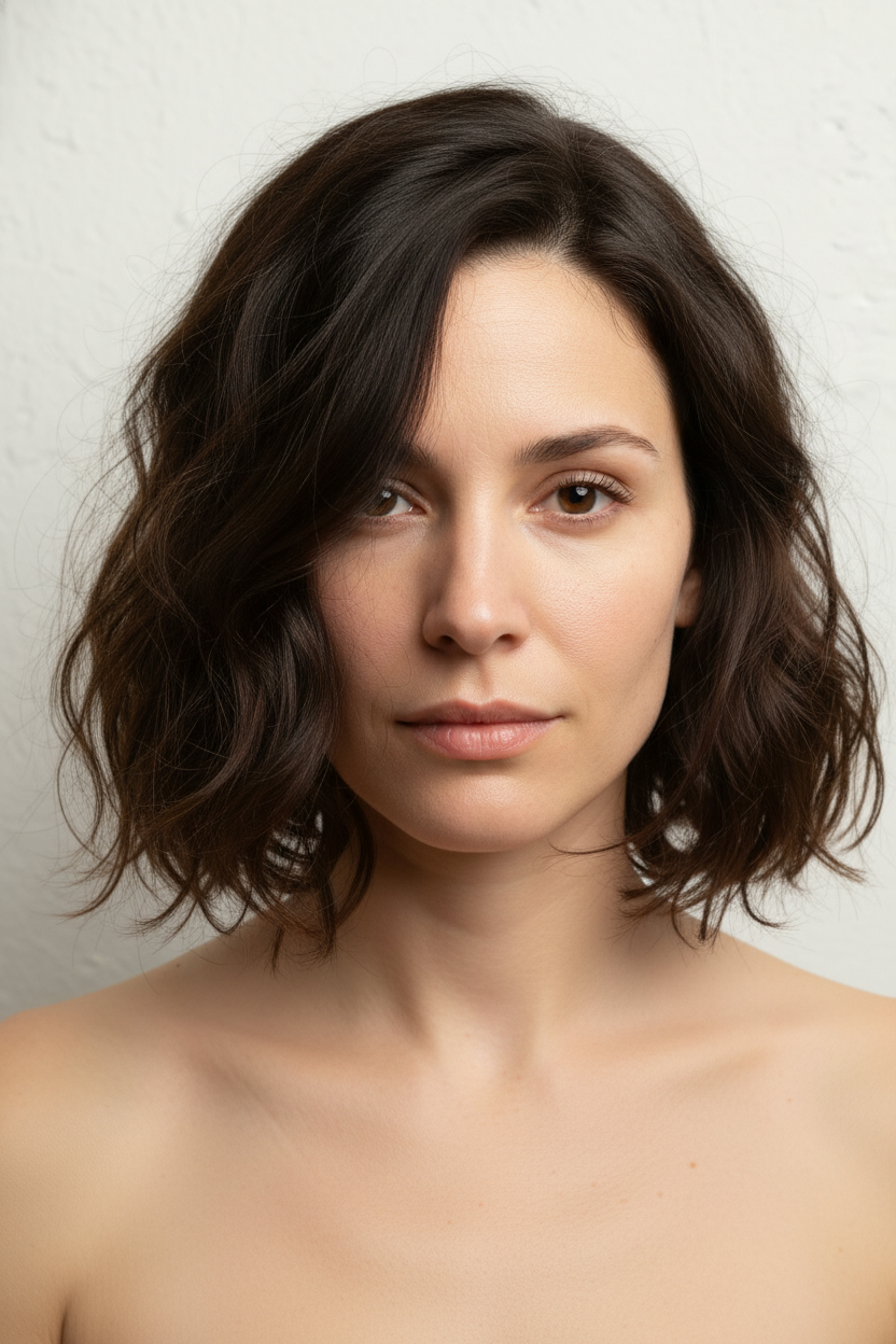 Wavy Lob - Hairstyles for Thick Hair (Cuts and Styles That Control Volume)