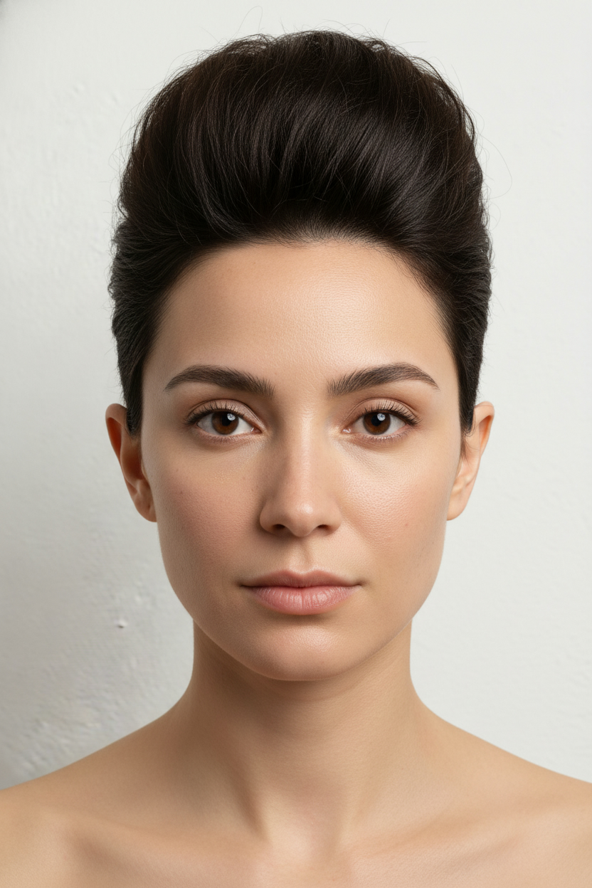 Pompadour - Triangle Face Hairstyles (Balance a Wider Jawline)