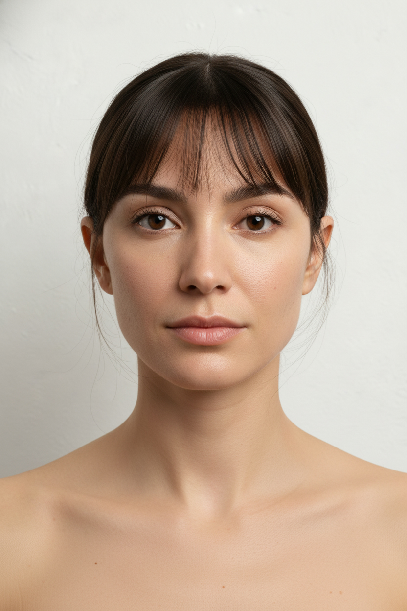 See-through Bangs - Triangle Face Hairstyles (Balance a Wider Jawline)