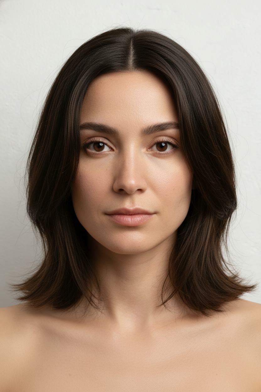 Shoulder-length Layers - Triangle Face Hairstyles (Balance a Wider Jawline)