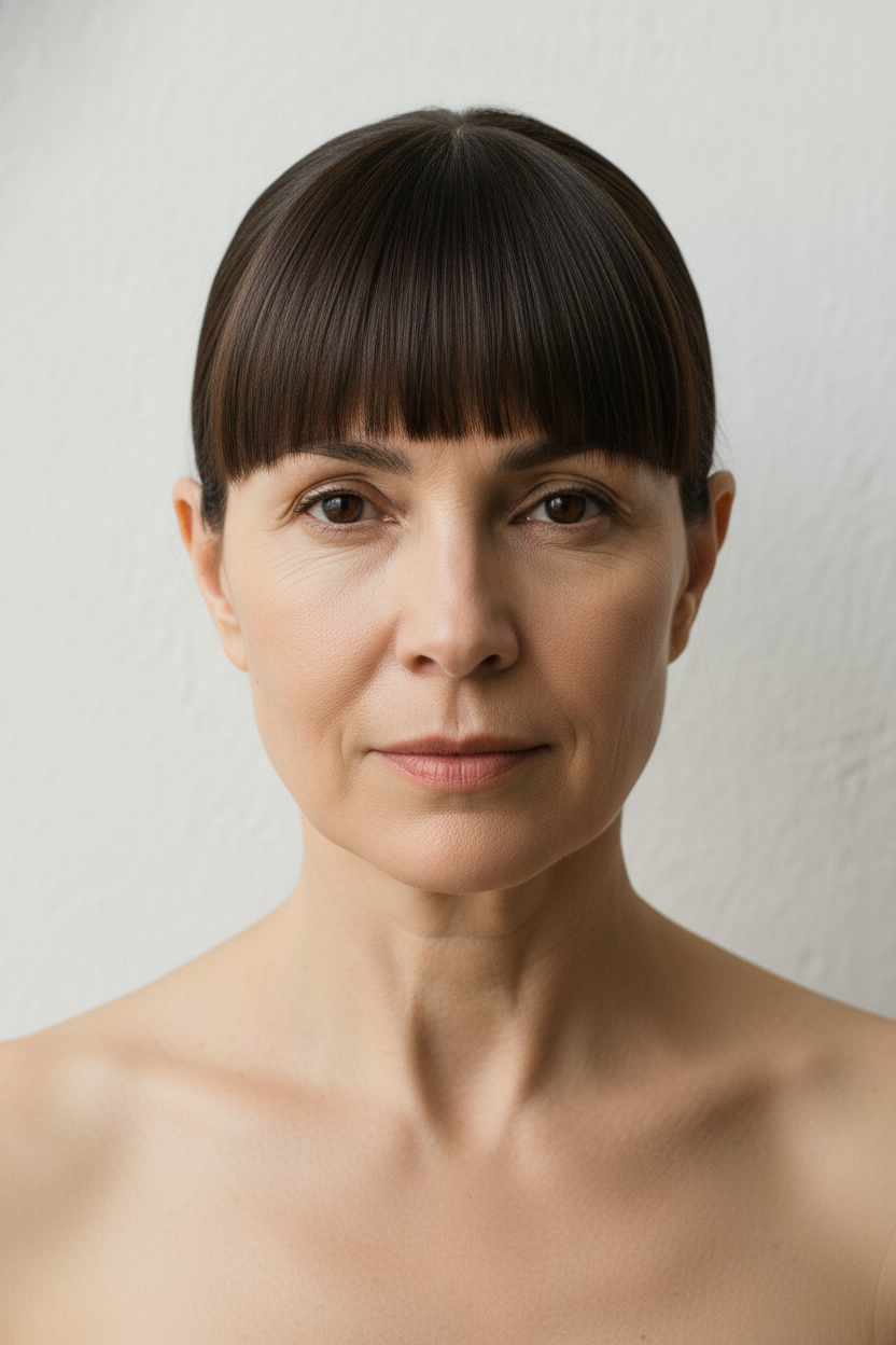 Blunt Bangs - Short Haircuts for Women Over 50 (Modern Bobs, Pixies & Bangs)
