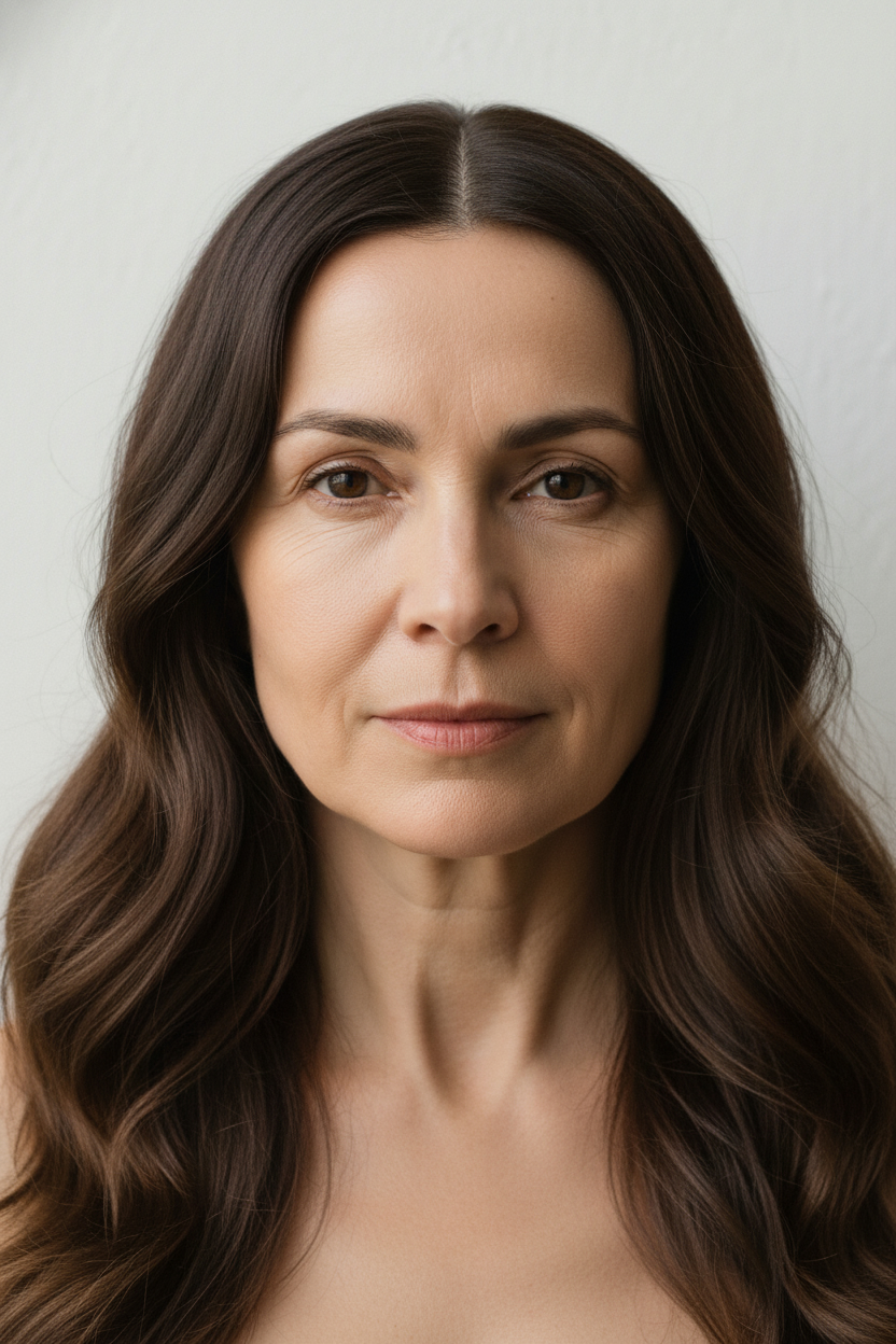 Long Wavy Hair - Hairstyles for Women Over 50 (Modern, Easy-to-Wear Ideas)