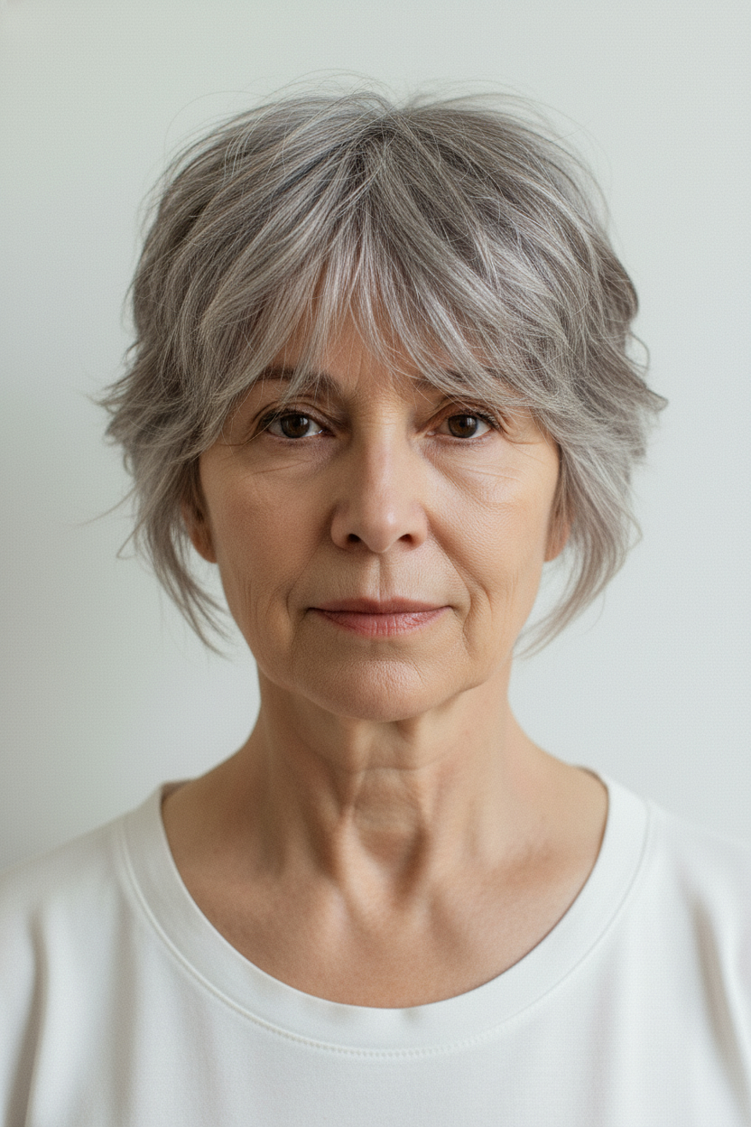 Medium Shag - Hairstyles for Women Over 60 (Try On Before You Cut)