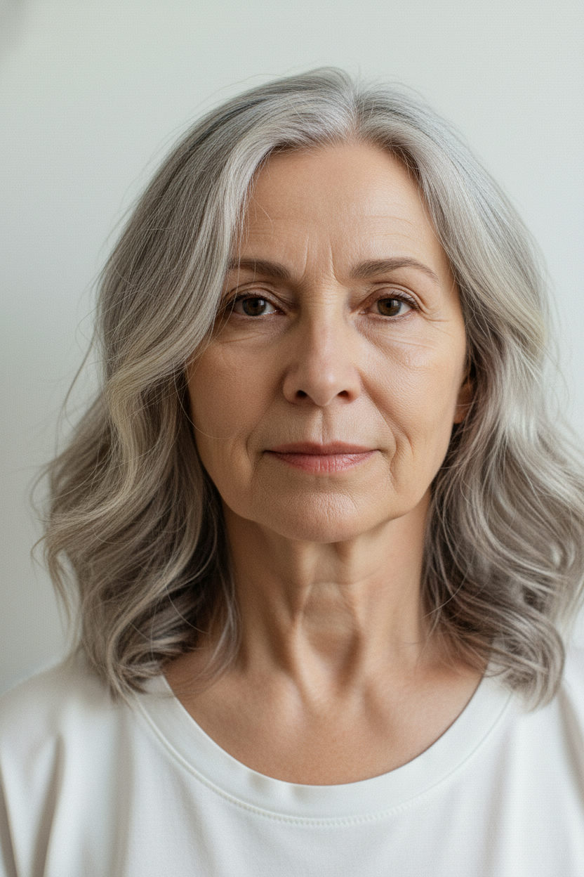 Shoulder-length Waves - Hairstyles for Women Over 60 (Try On Before You Cut)
