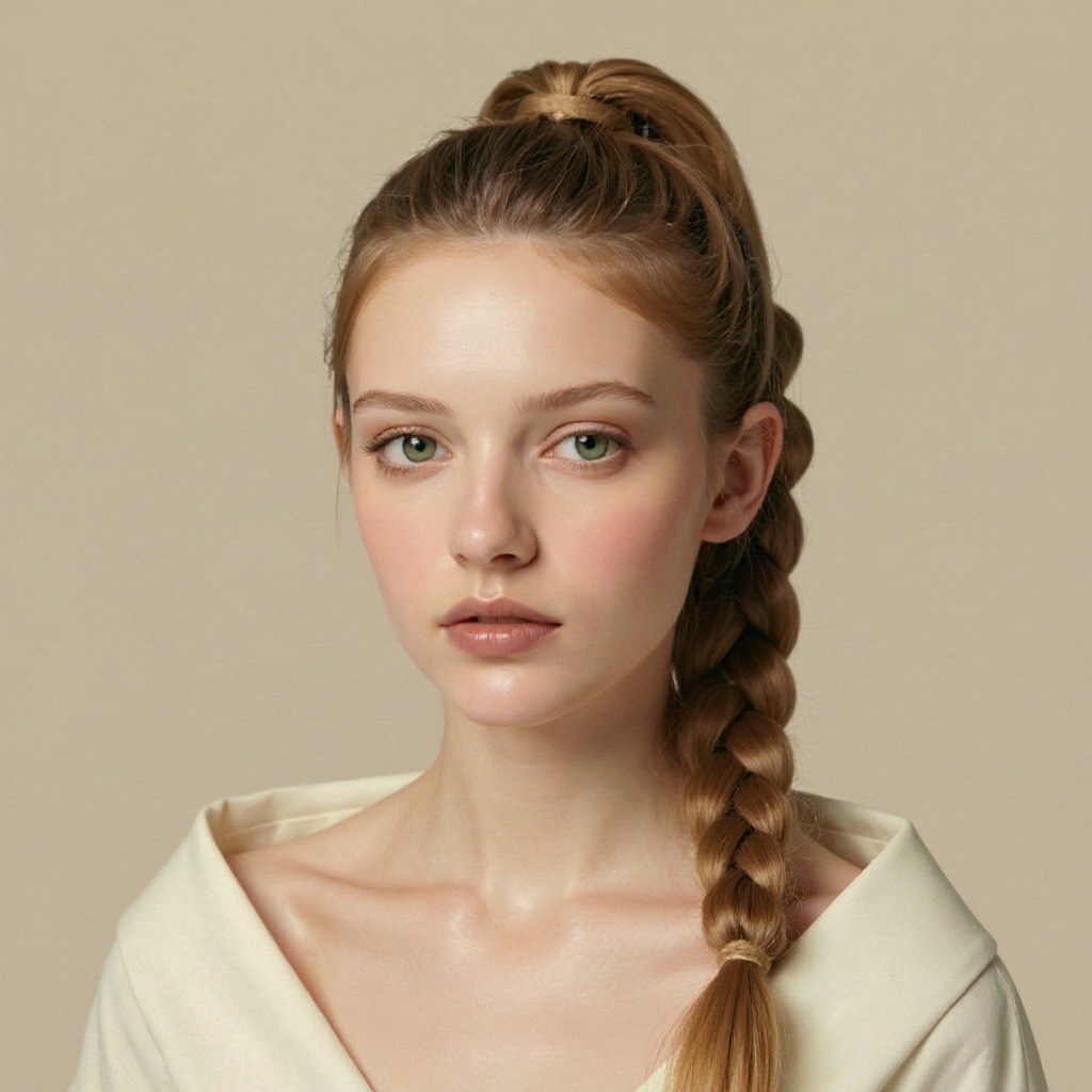 Bubble Braid Ponytail hairstyle example (AI generated)