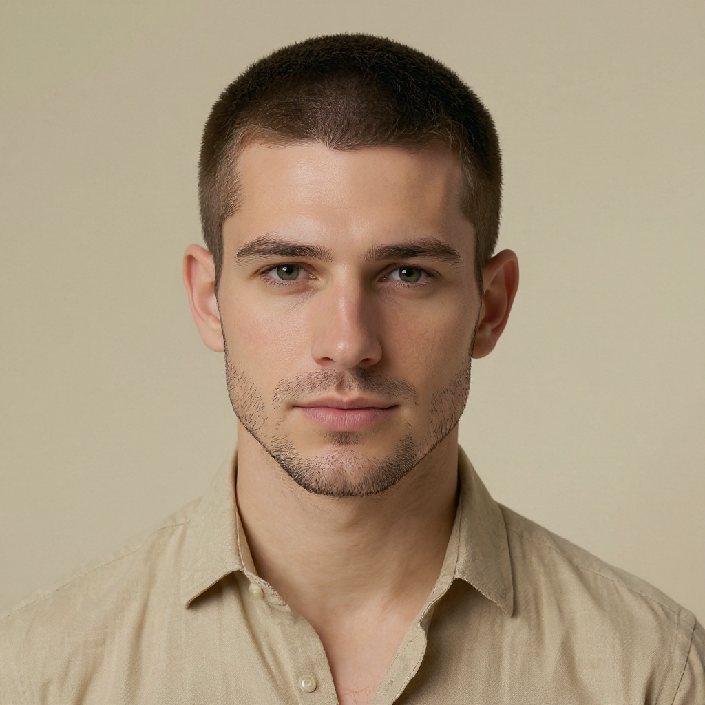 Buzz Cut hairstyle example (AI generated)