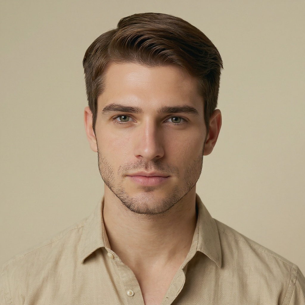 Comb Over hairstyle example (AI generated)