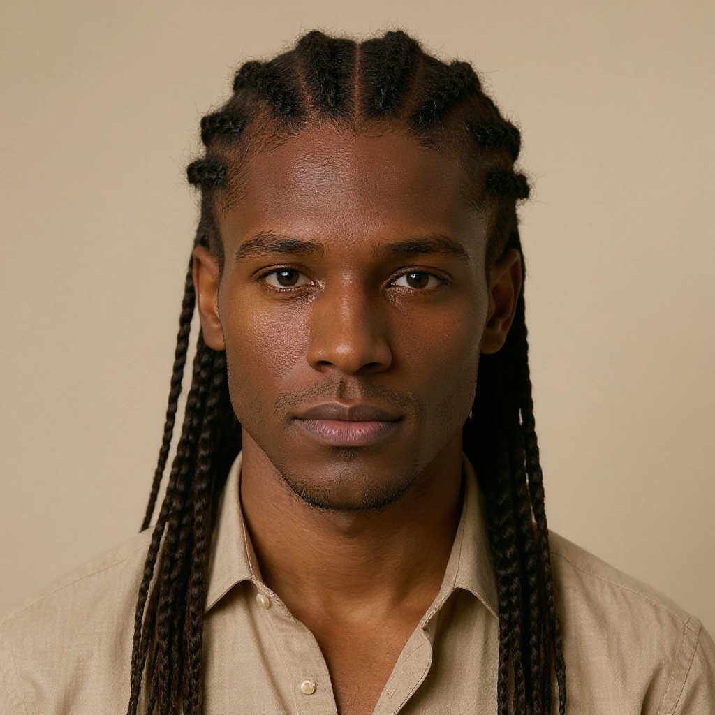 Cornrows hairstyle example (AI generated)