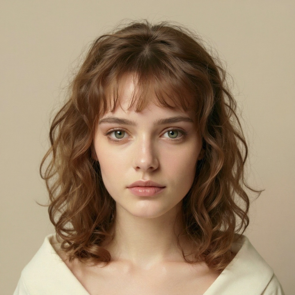 Curly Shag hairstyle example (AI generated)