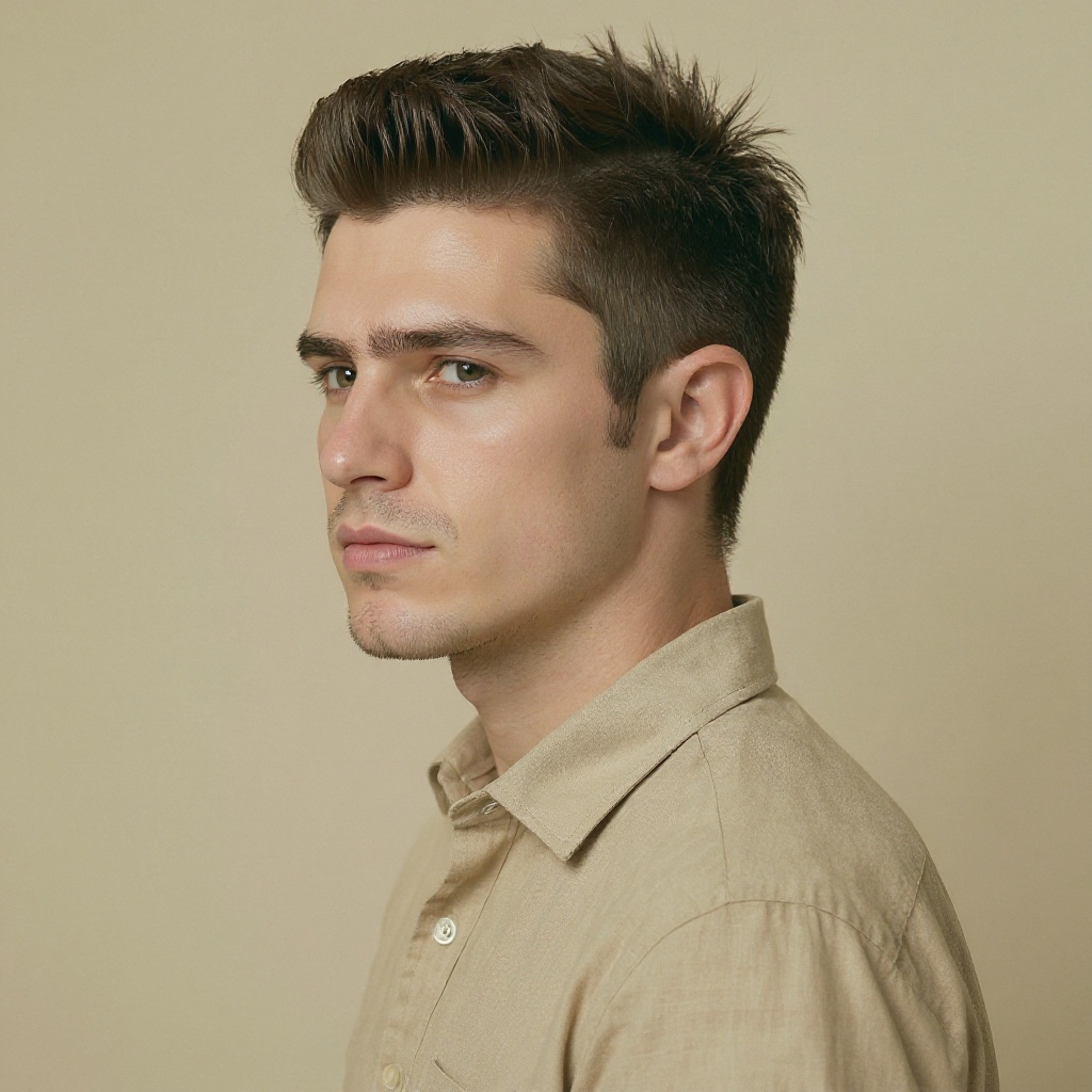 Faux Hawk hairstyle example (AI generated)