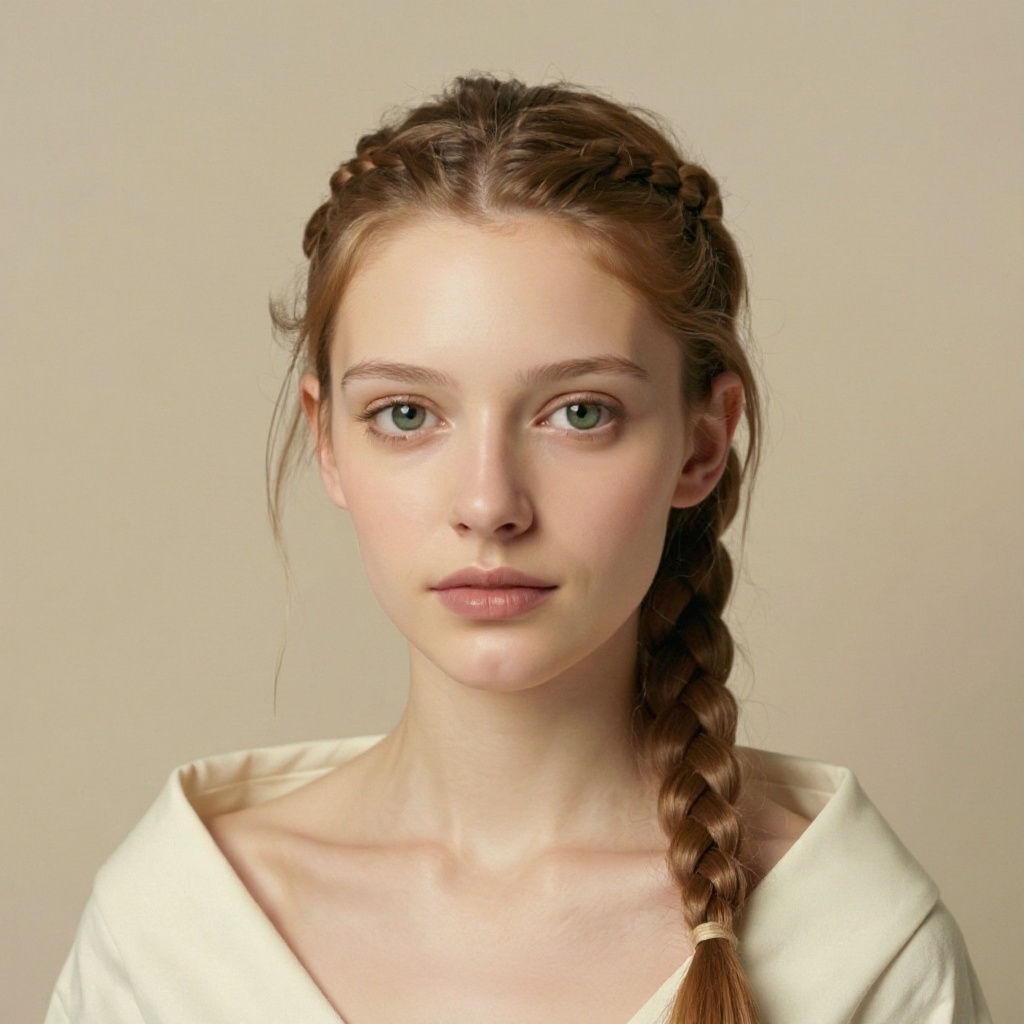 Fishtail Braid hairstyle example (AI generated)