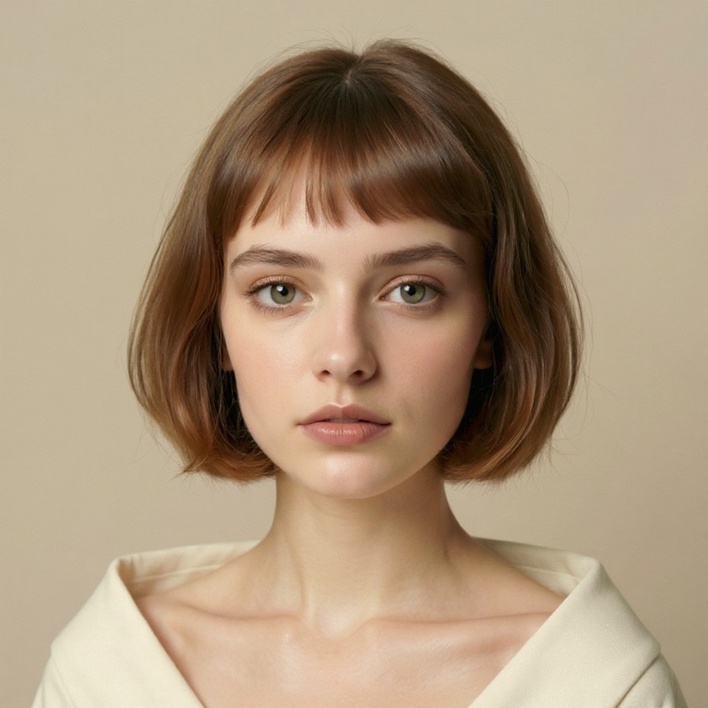 French Bob hairstyle example (AI generated)