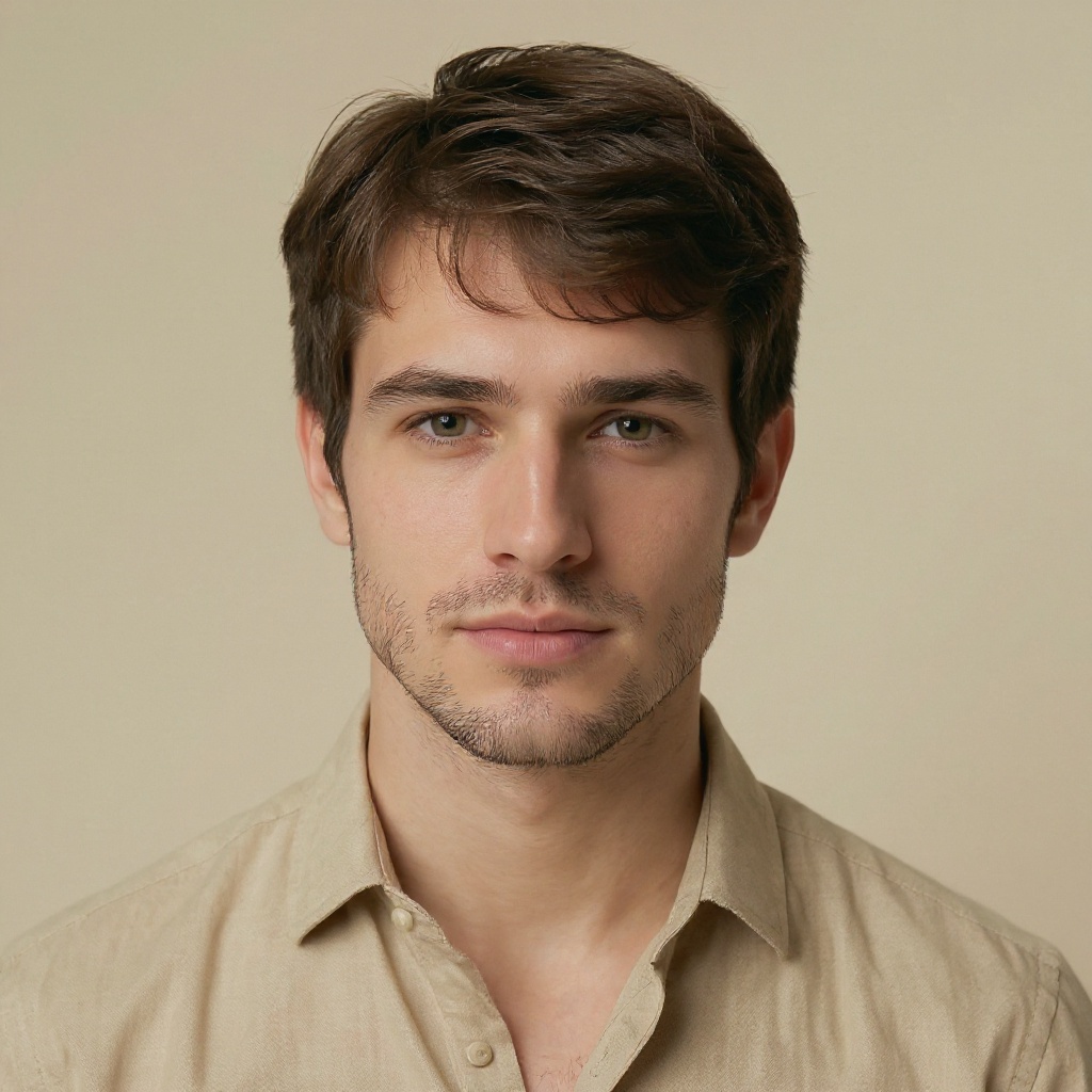 AI 生成的 碎刘海短发（男） 发型示例