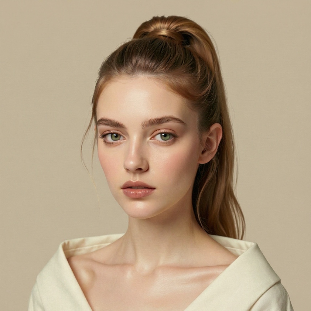 High Ponytail hairstyle example (AI generated)