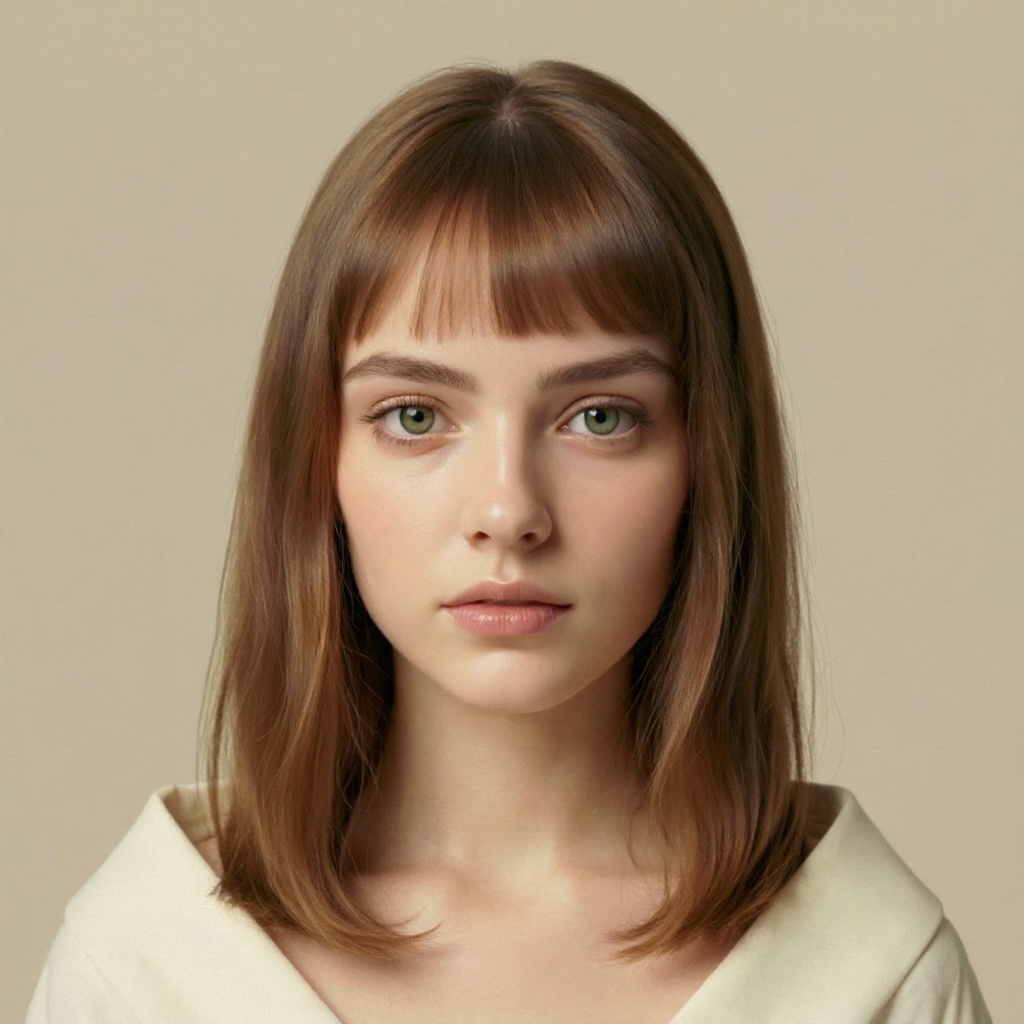 Hime Cut hairstyle example (AI generated)