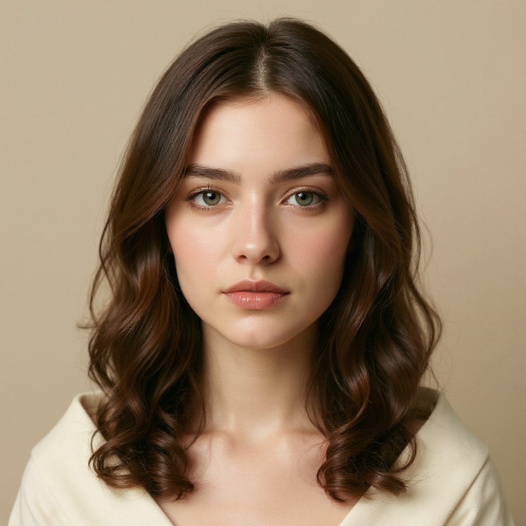 Korean S-curl Perm hairstyle example (AI generated)