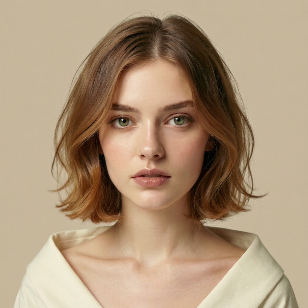Layered Lob hairstyle example (AI generated)
