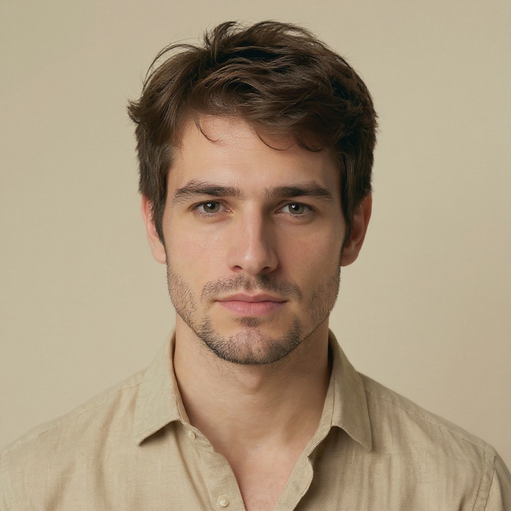 Messy Fringe hairstyle example (AI generated)