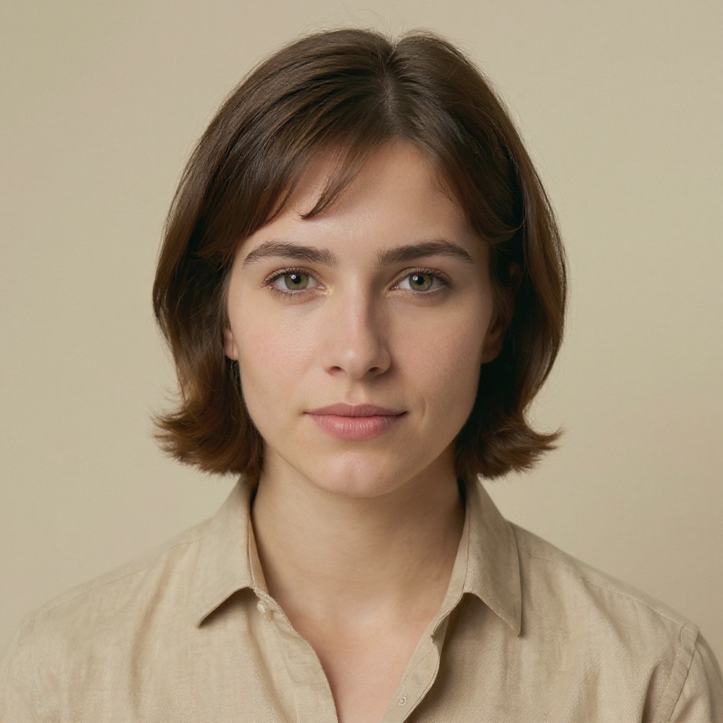 Middle Part hairstyle example (AI generated)