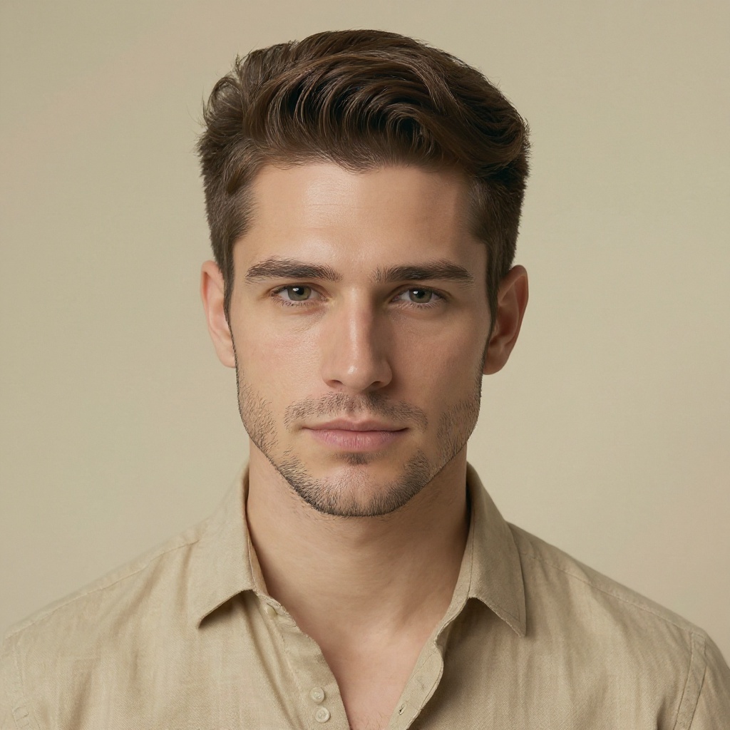 Pompadour hairstyle example (AI generated)