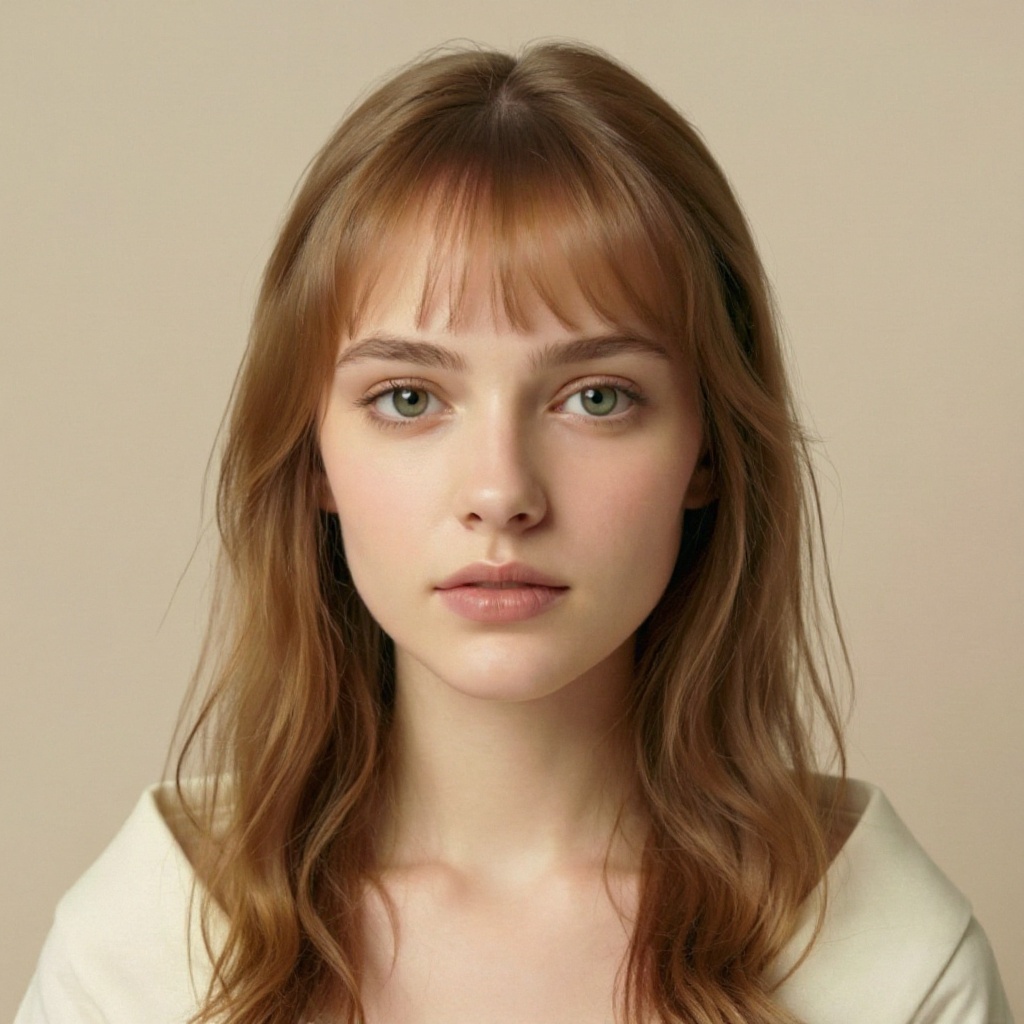 See-through Bangs hairstyle example (AI generated)