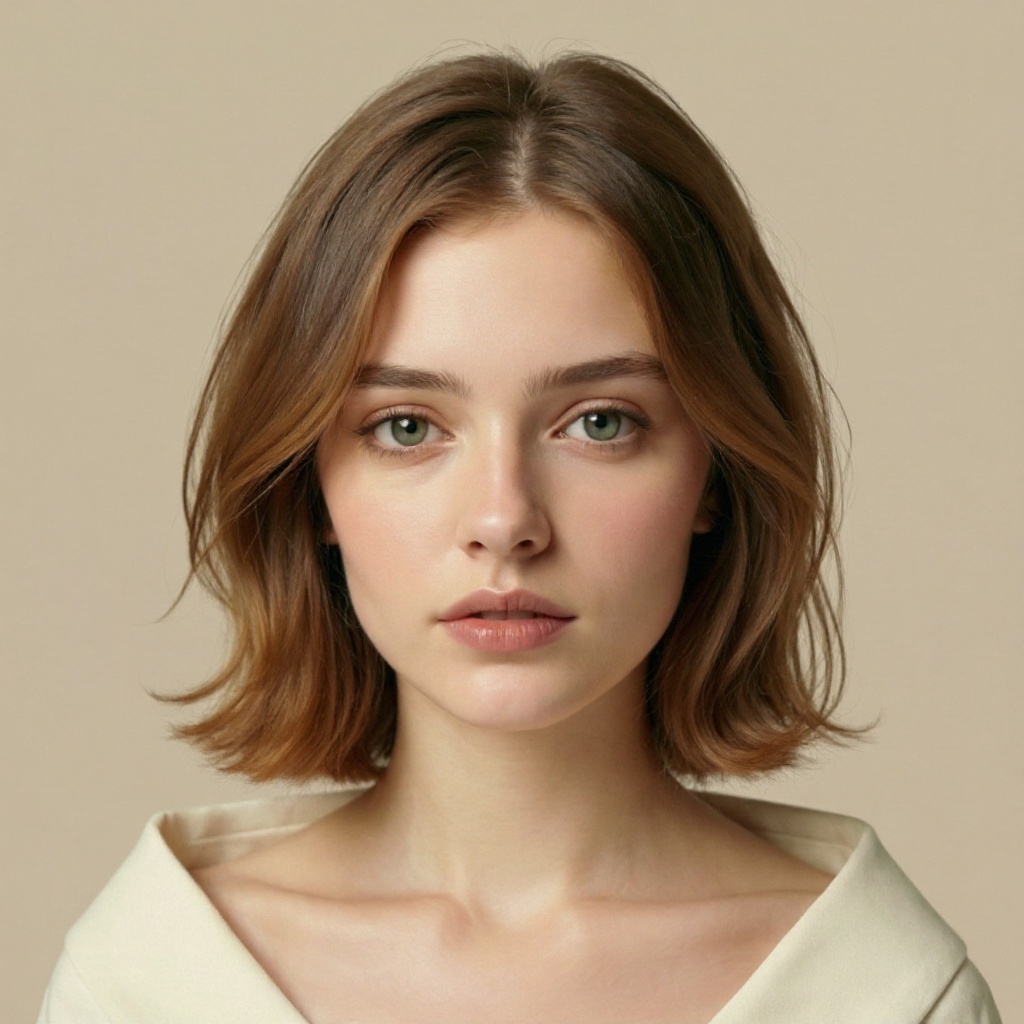 Shoulder-length Layers hairstyle example (AI generated)